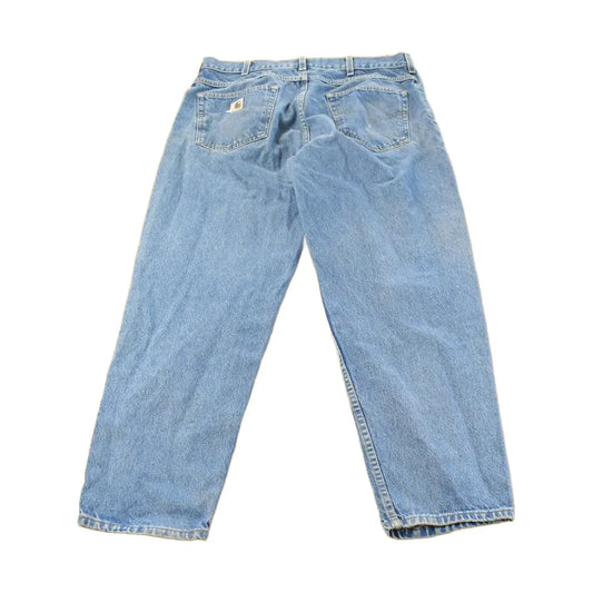 Vintage 1990s Carhartt Carpenter Distressed Denim Jeans Men's 36 x 30 from propervintagecanada