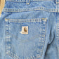 Vintage 1990s Carhartt Carpenter Distressed Denim Jeans Men's 36 x 30 from propervintagecanada