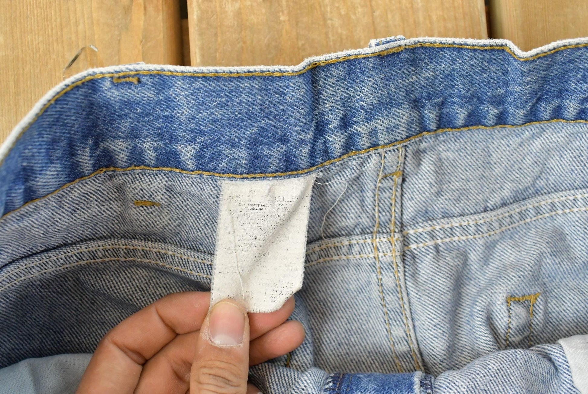 Vintage 1990s Carhartt Carpenter Distressed Denim Jeans Men's 36 x 30 from propervintagecanada