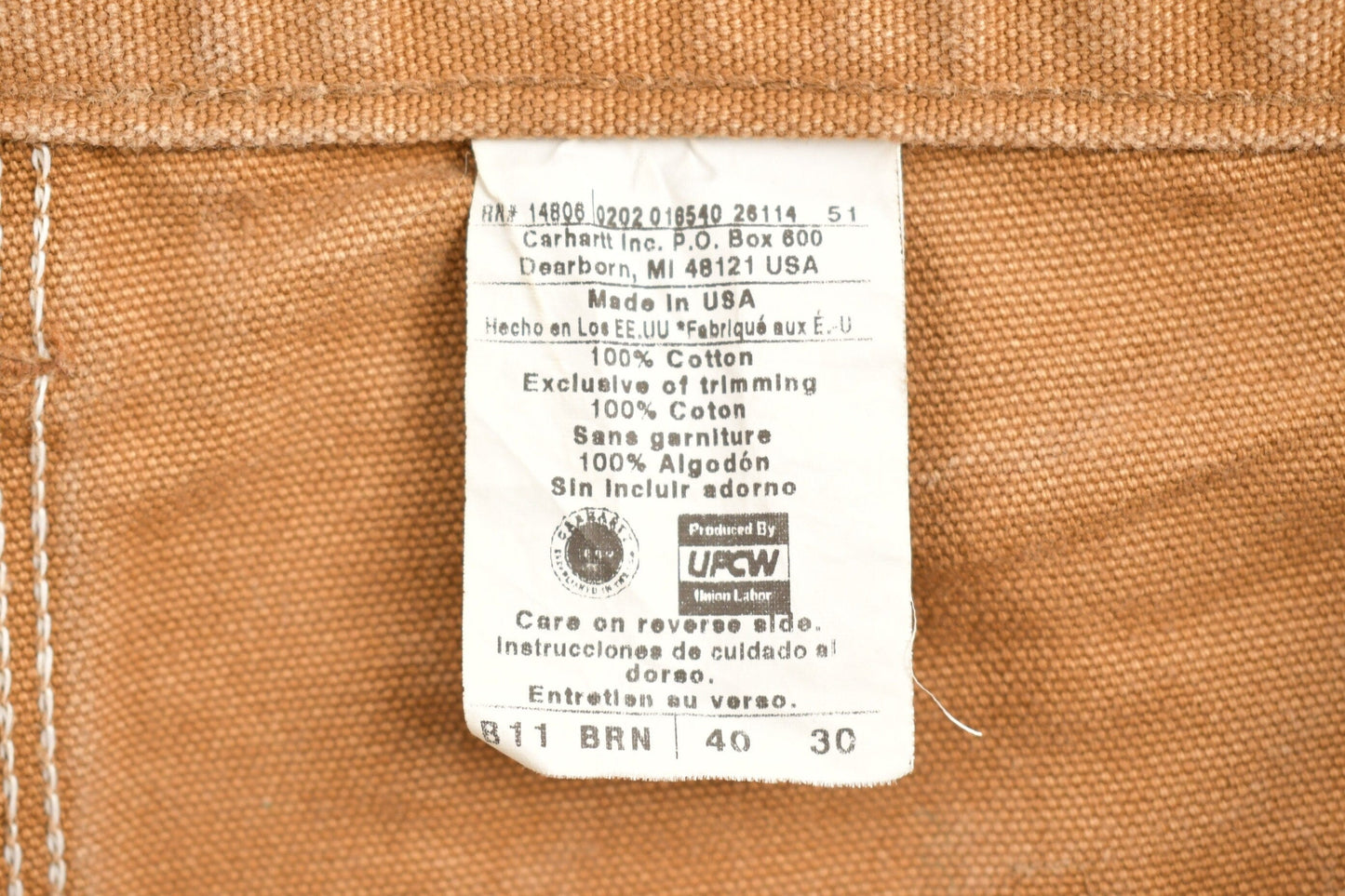 Vintage 1990s Carhartt Carpenter Pants Men's 39 x 29 from propervintagecanada