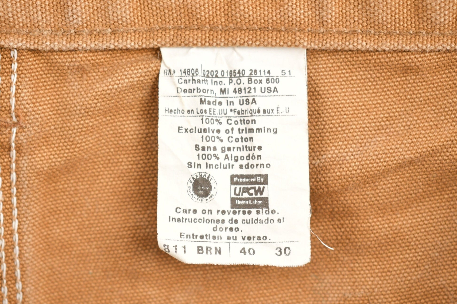 Vintage 1990s Carhartt Carpenter Pants Men's 39 x 29 from propervintagecanada