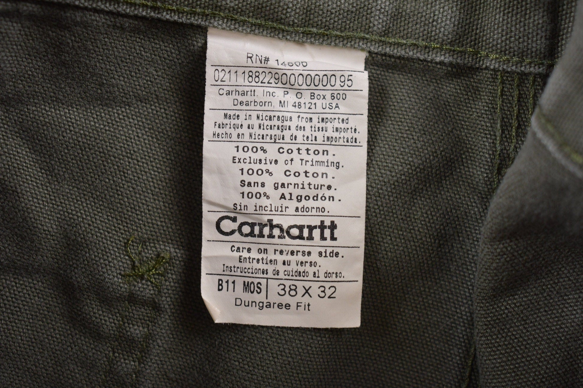 Vintage 1990s Carhartt Carpenter Work Pants Men's 38 x 31 from propervintagecanada