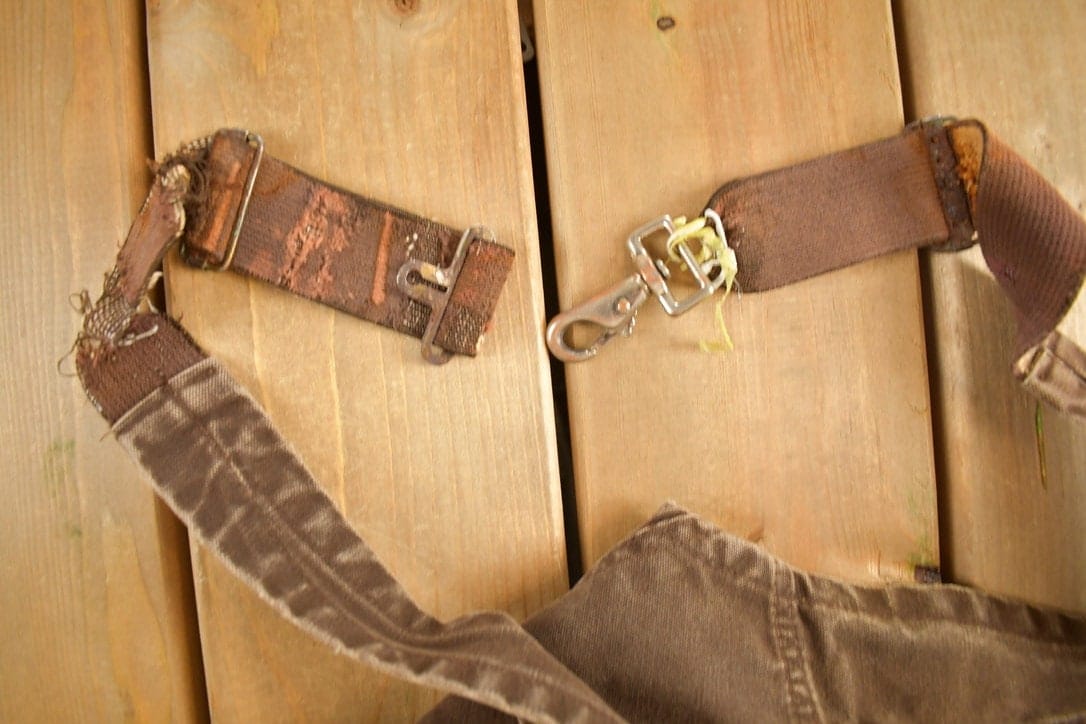 Vintage 1990s Carhartt Chocolate Brown Double Knee Canvas Overalls Men's 38 x 30 from propervintagecanada