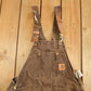 Vintage 1990s Carhartt Chocolate Brown Double Knee Canvas Overalls Men's 38 x 30 from propervintagecanada