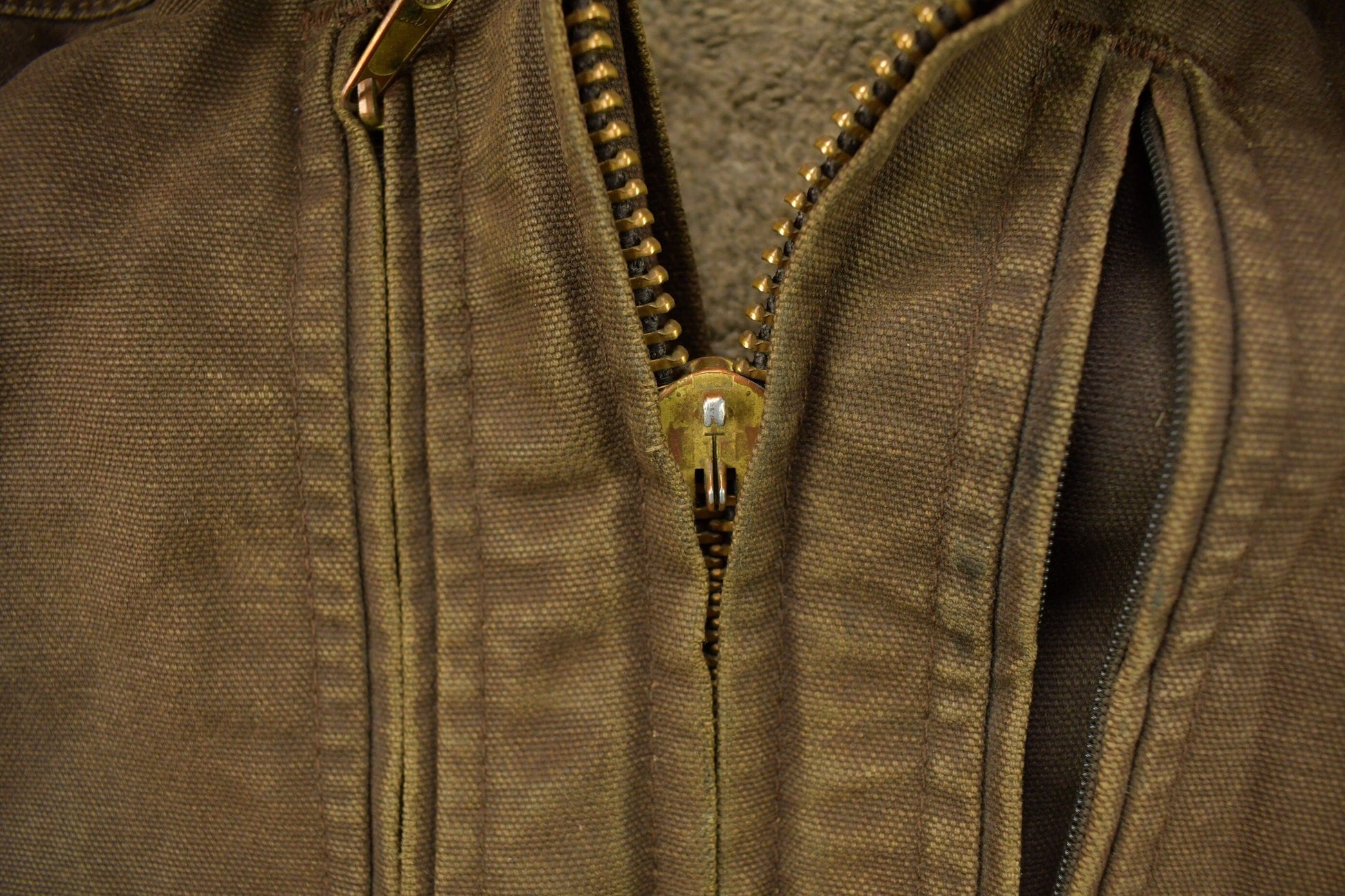 Vintage 1990s Carhartt Chocolate Brown Fleece Lined Work Jacket Men's XL from propervintagecanada