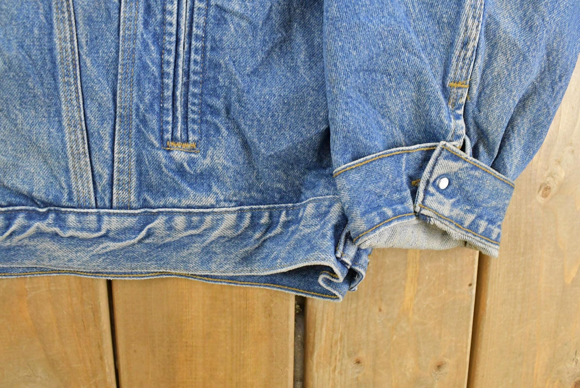 Vintage 1990s Carhartt Denim Trucker Jacket Men's 2XL from propervintagecanada