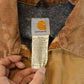 Vintage 1990s Carhartt Detroit Jacket Blanket Lined Men's Large / Distressed Sunfaded / Workwear / Streetwear from propervintagecanada