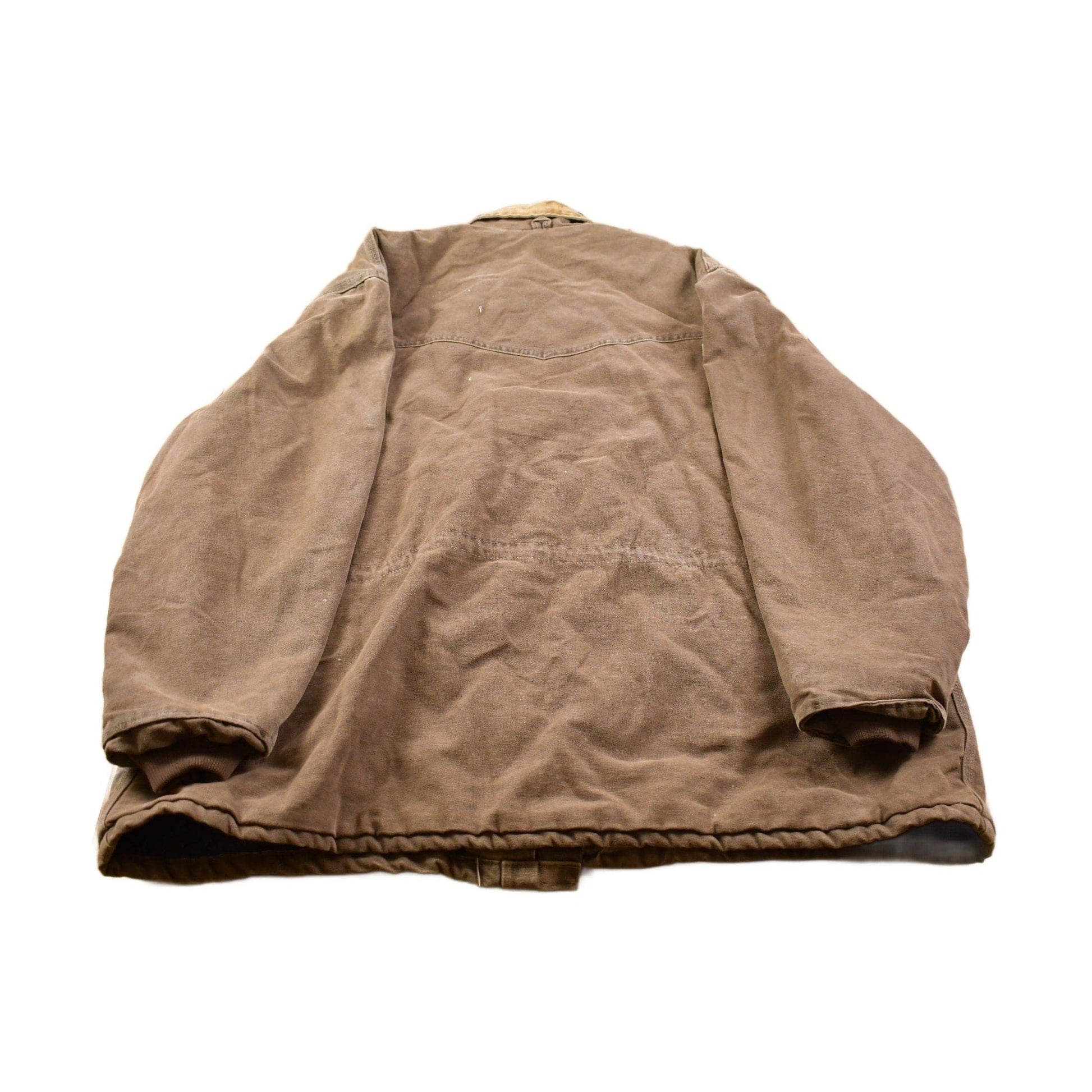 Vintage 1990s Carhartt Diomond Quilt Lined Chore Coat Men's 2XL from propervintagecanada