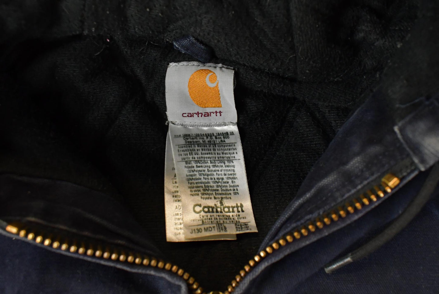 Vintage 1990s Carhartt Distressed Canvas Hooded Jacket Men's 2XL / Distressed Thrashed Work Wear / 90s Work Jacket from propervintagecanada