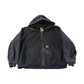 Vintage 1990s Carhartt Distressed Canvas Hooded Jacket Men's 2XL / Distressed Thrashed Work Wear / 90s Work Jacket from propervintagecanada