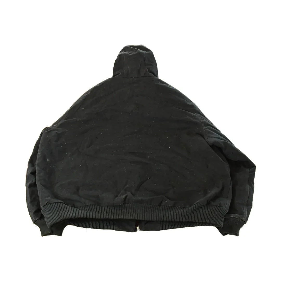 Vintage 1990s Carhartt Distressed Canvas Hooded Jacket Men's 3XL / Distressed Thrashed Work Wear / 90s Work Jacket / Made in USA from propervintagecanada