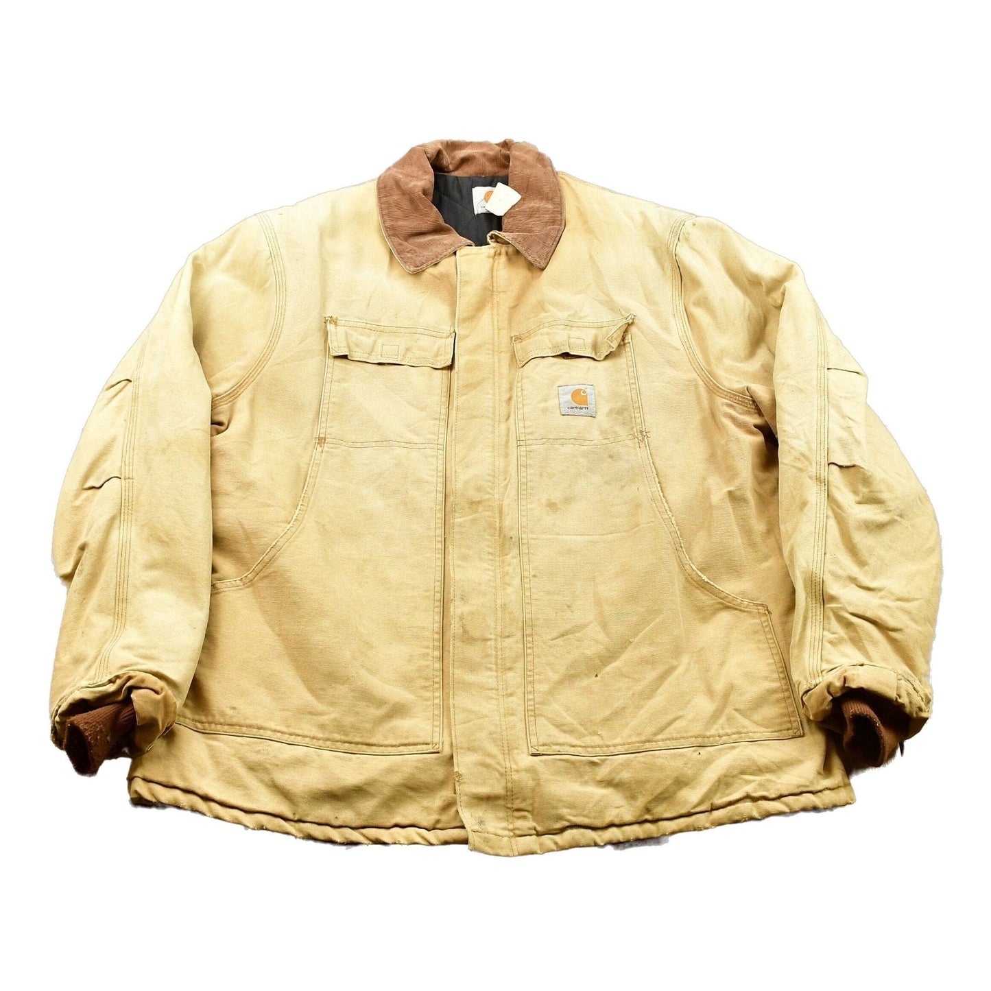 Vintage 1990s Carhartt Distressed Chore Coat Men's XL from propervintagecanada
