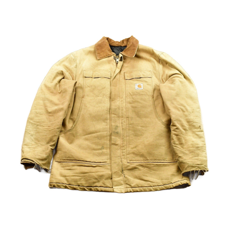 Vintage 1990s Carhartt Distressed Chore Coat / Streetwear Fashion / 80s 90s Canvas Jacket / Vintage Chore Coat / Utility Pockets from propervintagecanada