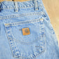Vintage 1990s Carhartt Distressed Denim Shorts Men's 31 from propervintagecanada