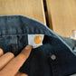 Vintage 1990s Carhartt Distressed Double Knee Denim Work Jeans Men's Large 36 x 30 from propervintagecanada