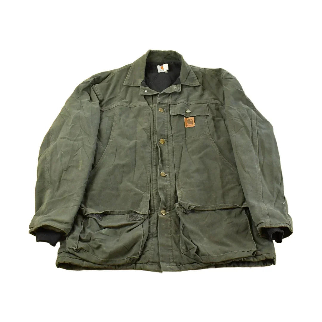 Vintage 1990s Carhartt Distressed Field Work Coat Men's Large from propervintagecanada