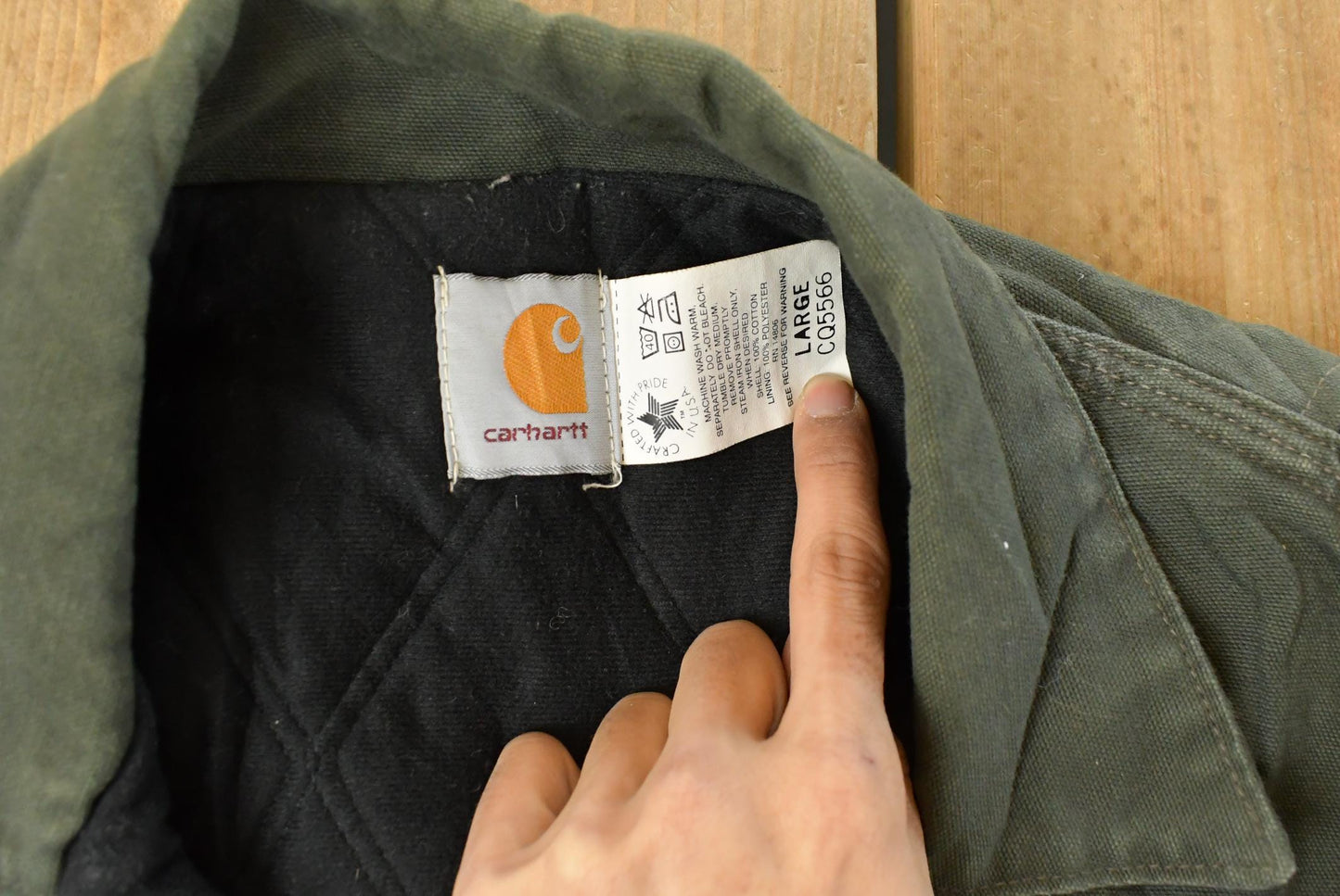 Vintage 1990s Carhartt Distressed Field Work Coat Men's Large from propervintagecanada