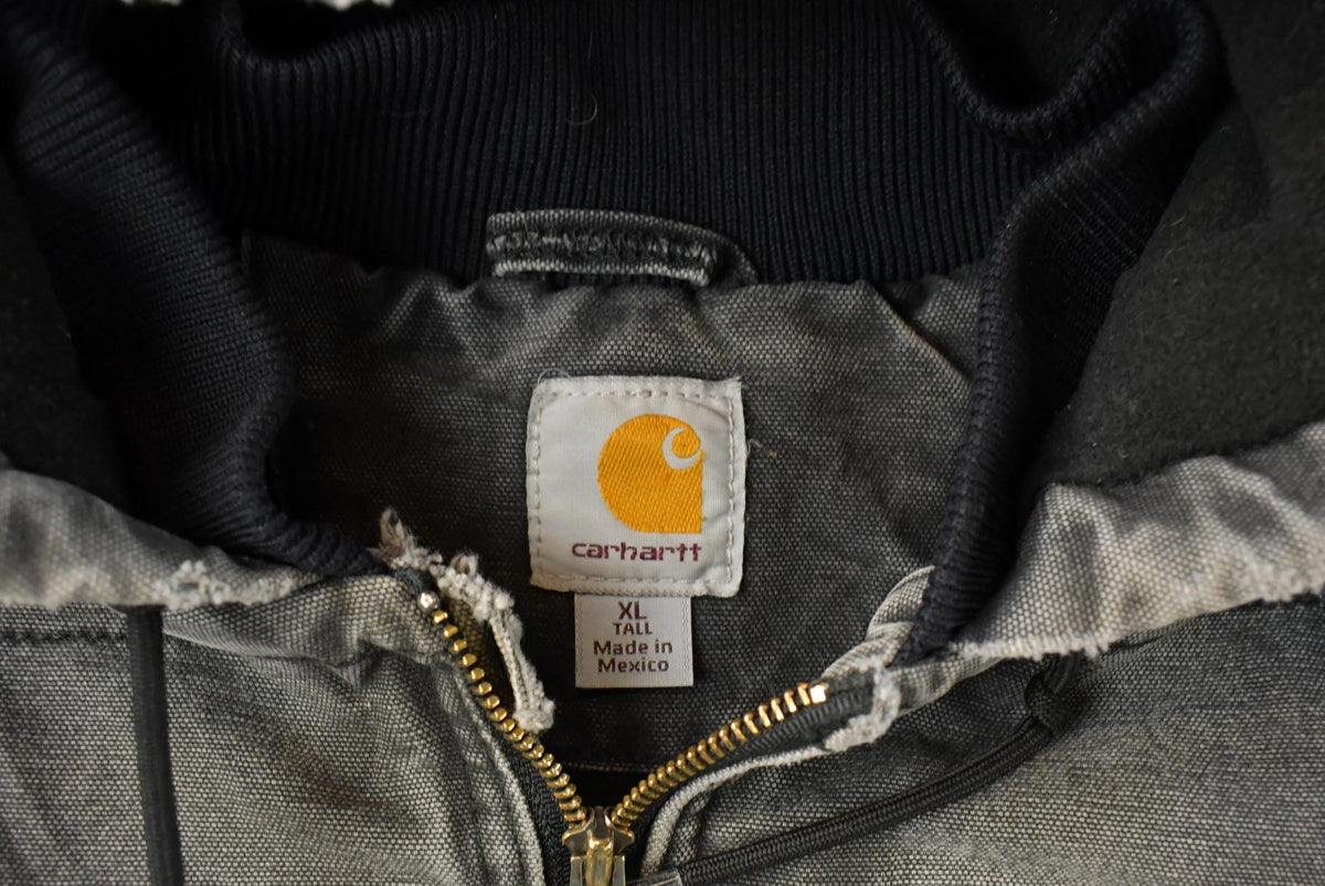 Vintage 1990s Carhartt Distressed Hooded Jacket Men's XL from propervintagecanada