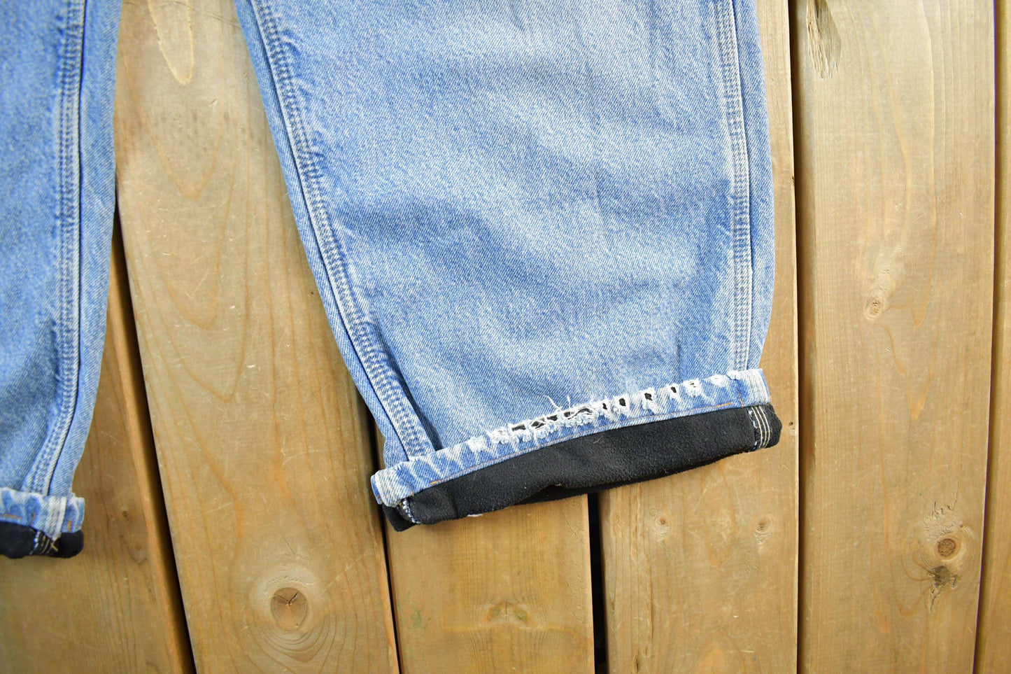 Vintage 1990s Carhartt Distressed Lined Denim Work Jeans Men's 39 x 28 from propervintagecanada