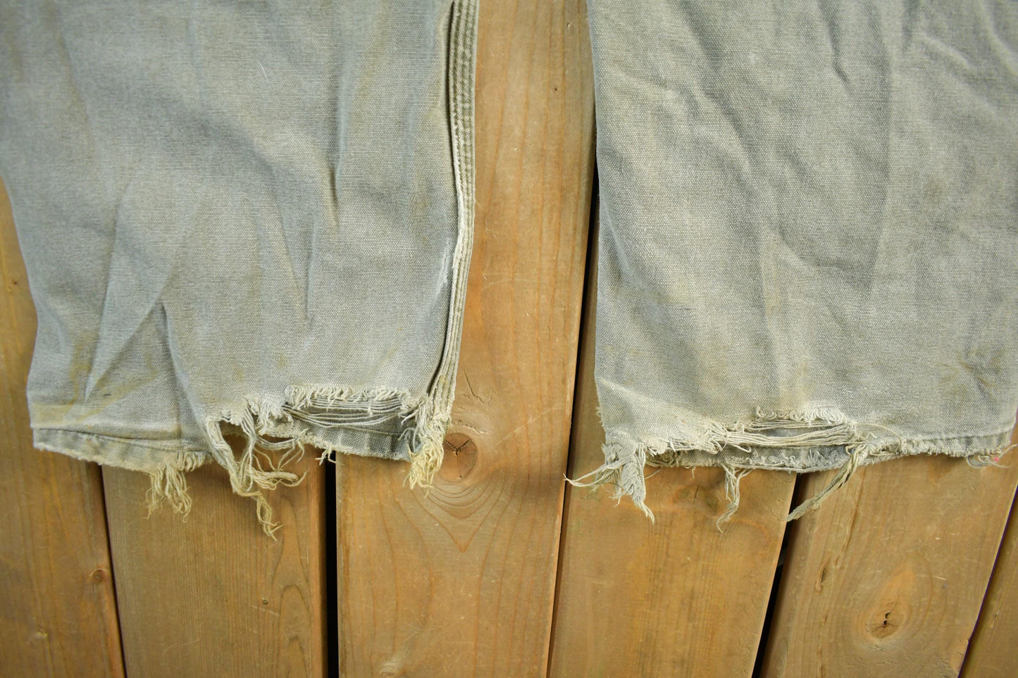 Vintage 1990s Carhartt Distressed Sun Faded Denim Work Jeans Men's 37 x 30 from propervintagecanada