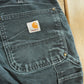 Vintage 1990s Carhartt Distressed Sun Faded Double Knee Pants Men's 31 x 32 from propervintagecanada