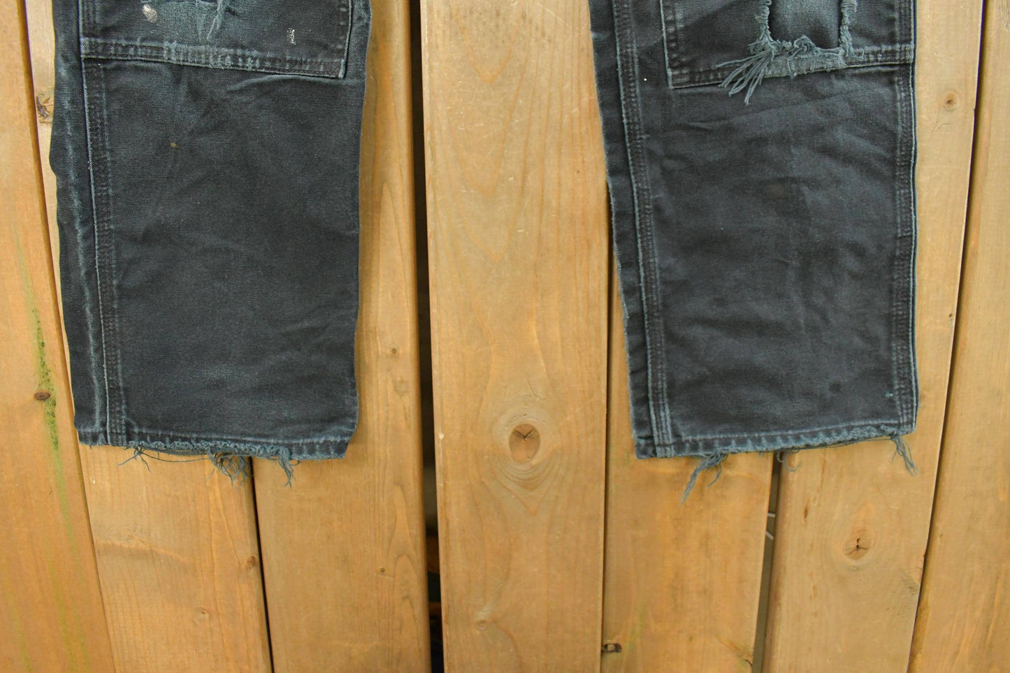 Vintage 1990s Carhartt Distressed Sun Faded Double Knee Pants Men's 31 x 32 from propervintagecanada