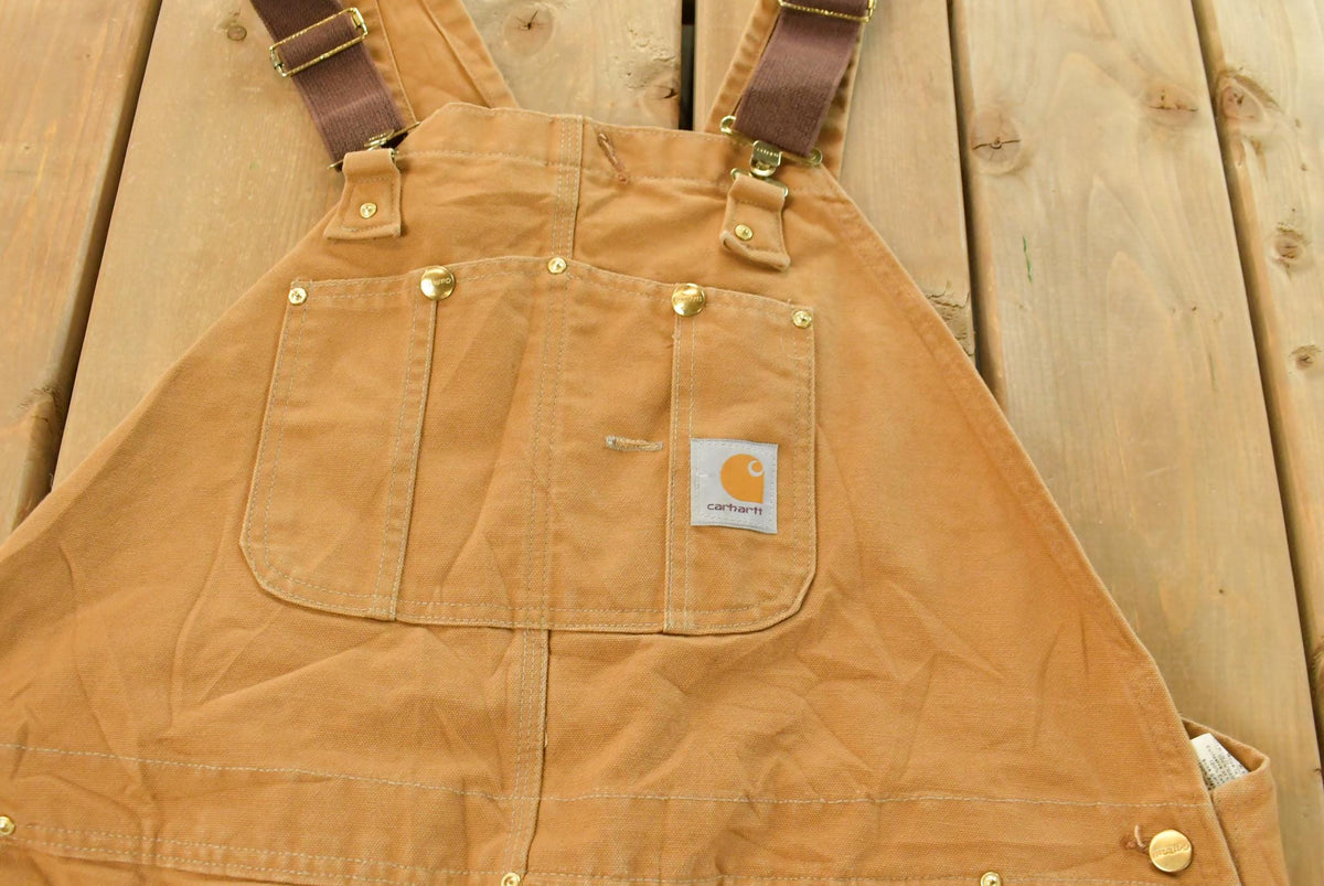 Vintage 1990s Carhartt Double Knee Canvas Bib Overalls Men's 46 x 31 from propervintagecanada