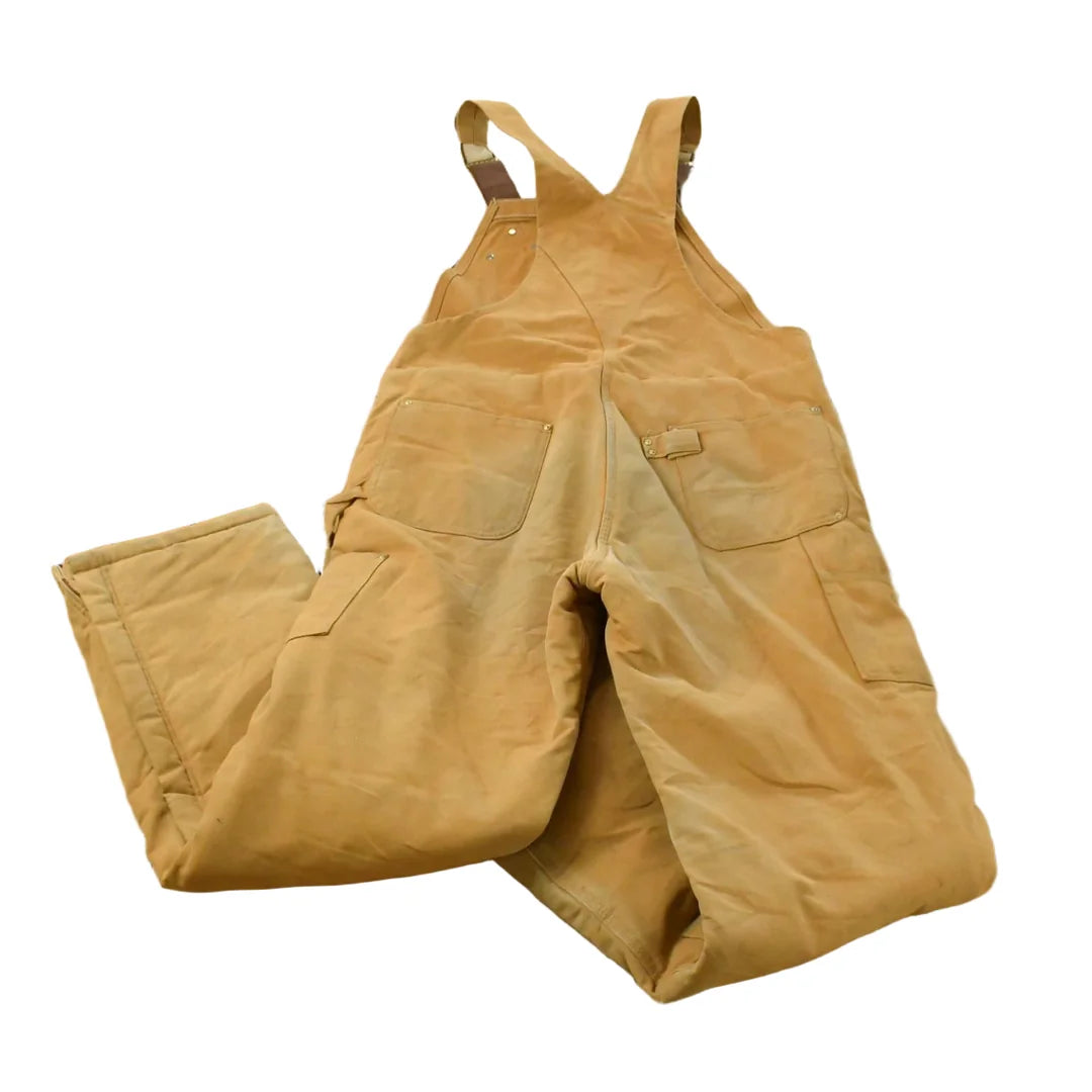 Vintage 1990s Carhartt Double Knee Insulated Canvas Bib Overalls Men's 39 x 32 from propervintagecanada