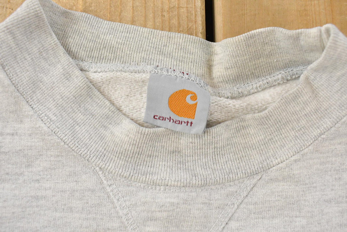 Vintage 1990s Carhartt Embroidered Logo Crewneck Sweatshirt Men's Large from propervintagecanada