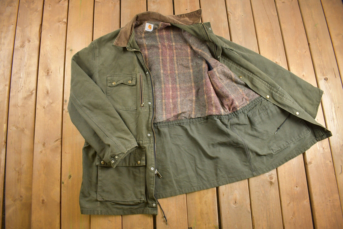 Vintage 1990s Carhartt Field Coat / Naturally Distressed / 1990s / Outdoor Wear / Outerwear / 90s Carhartt / Chore Coat from propervintagecanada