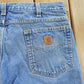 Vintage 1990s Carhartt Flannel Lined Denim Jeans Men's 34 x 31 from propervintagecanada