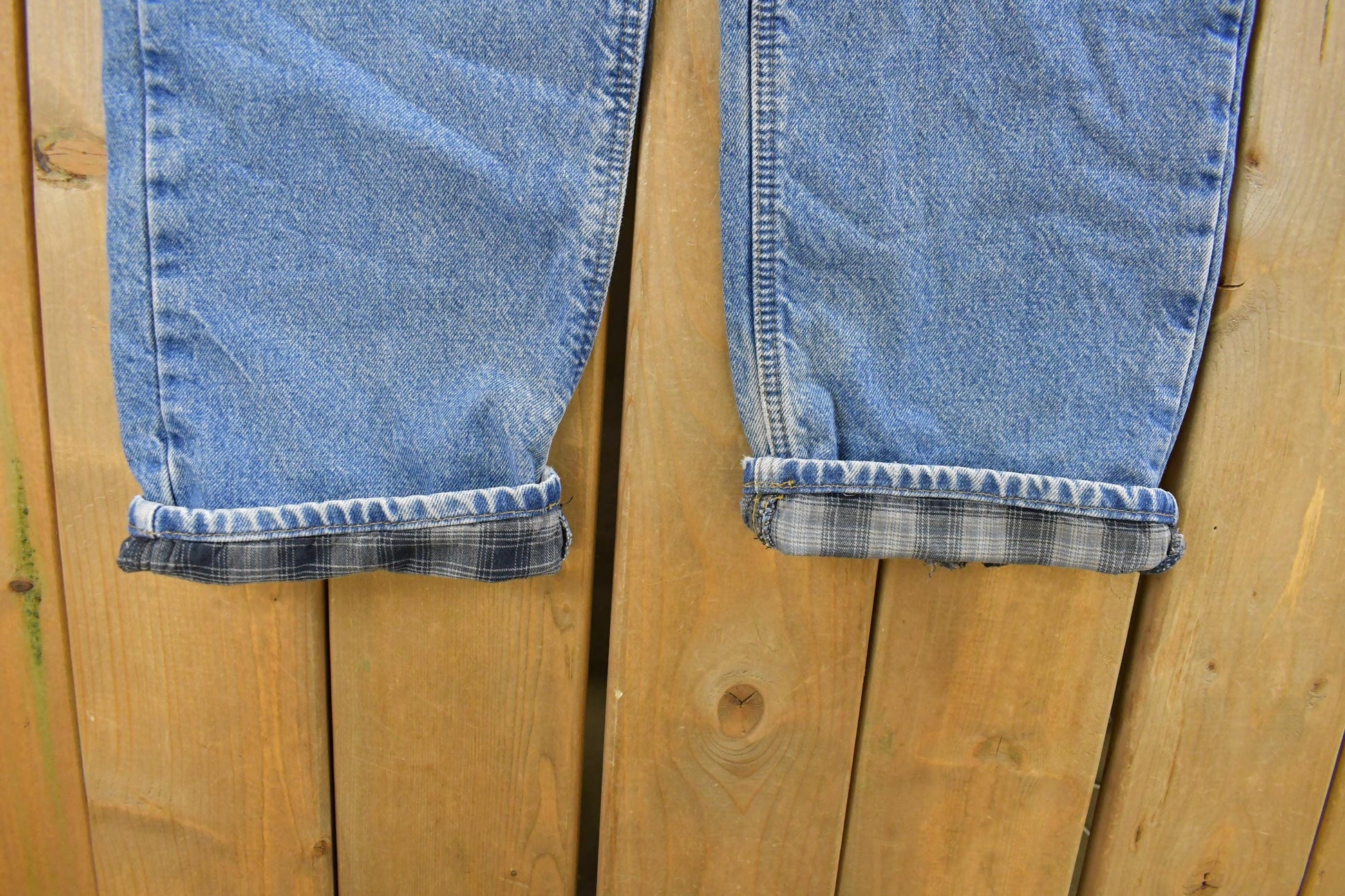 Vintage 1990s Carhartt Flannel Lined Denim Jeans Men's 34 x 31 from propervintagecanada