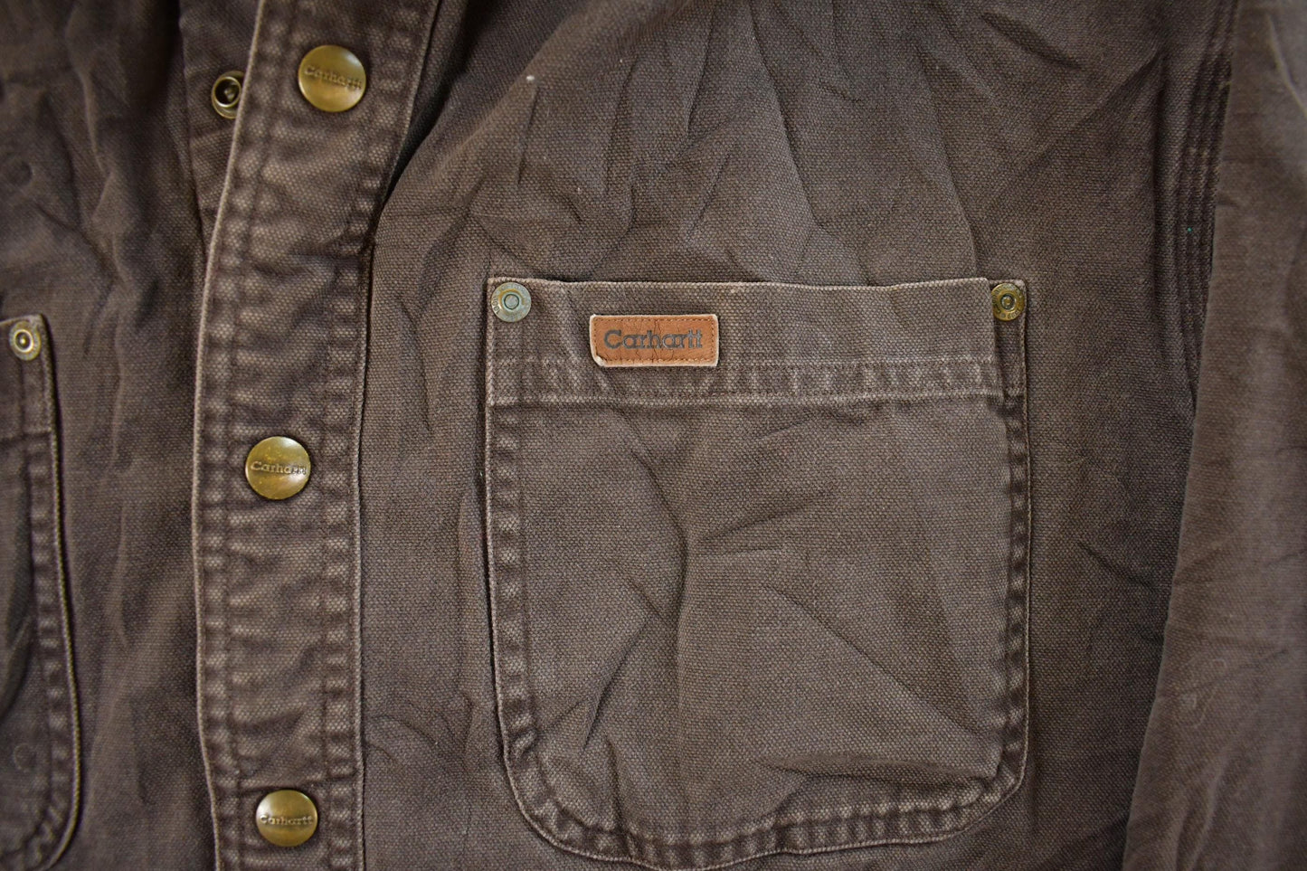 Vintage 1990s Carhartt Flannel Lined Shirt Men's Medium from propervintagecanada