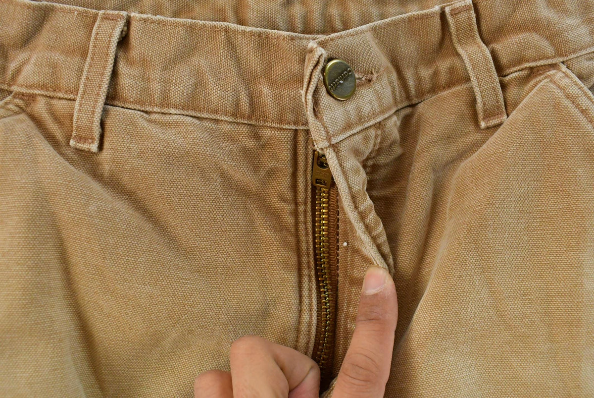Vintage 1990s Carhartt Fleece Lined Double Knee Work Pants Men's 30 x 29 from propervintagecanada