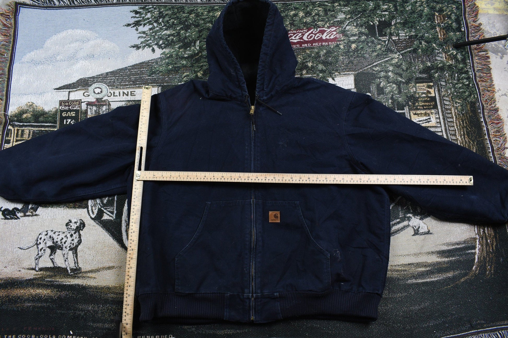 Vintage 1990s Carhartt Full Zip Hooded Workwear Jacket Men's 3XL from propervintagecanada