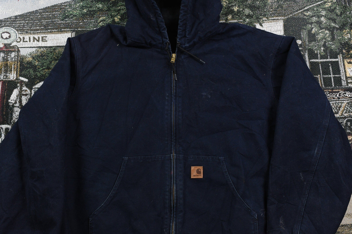 Vintage 1990s Carhartt Full Zip Hooded Workwear Jacket Men's 3XL from propervintagecanada