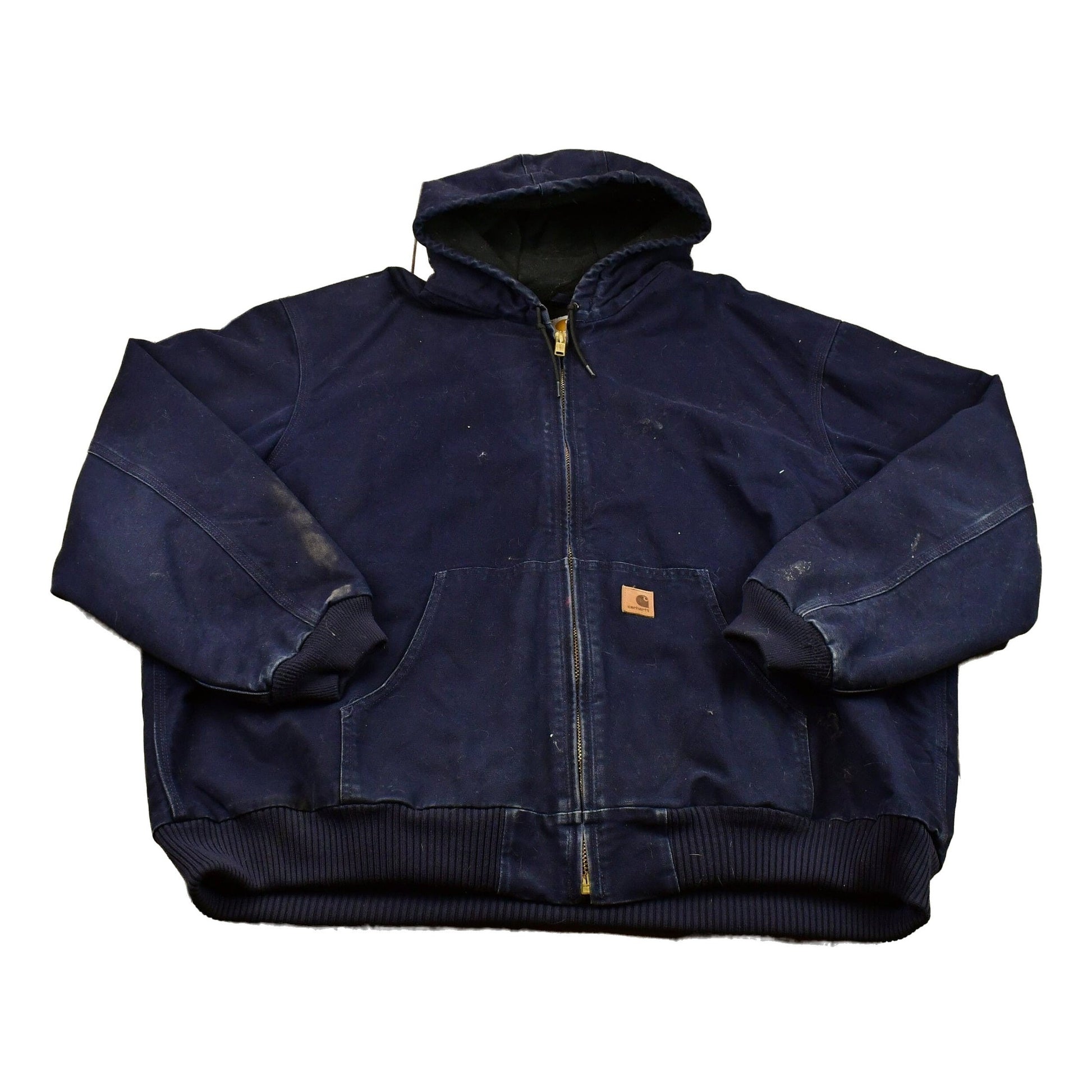 Vintage 1990s Carhartt Full Zip Hooded Workwear Jacket Men's 3XL from propervintagecanada