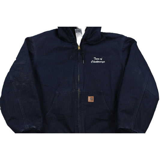 Vintage 1990s Carhartt Full Zip Hooded Workwear Jacket Men's XL