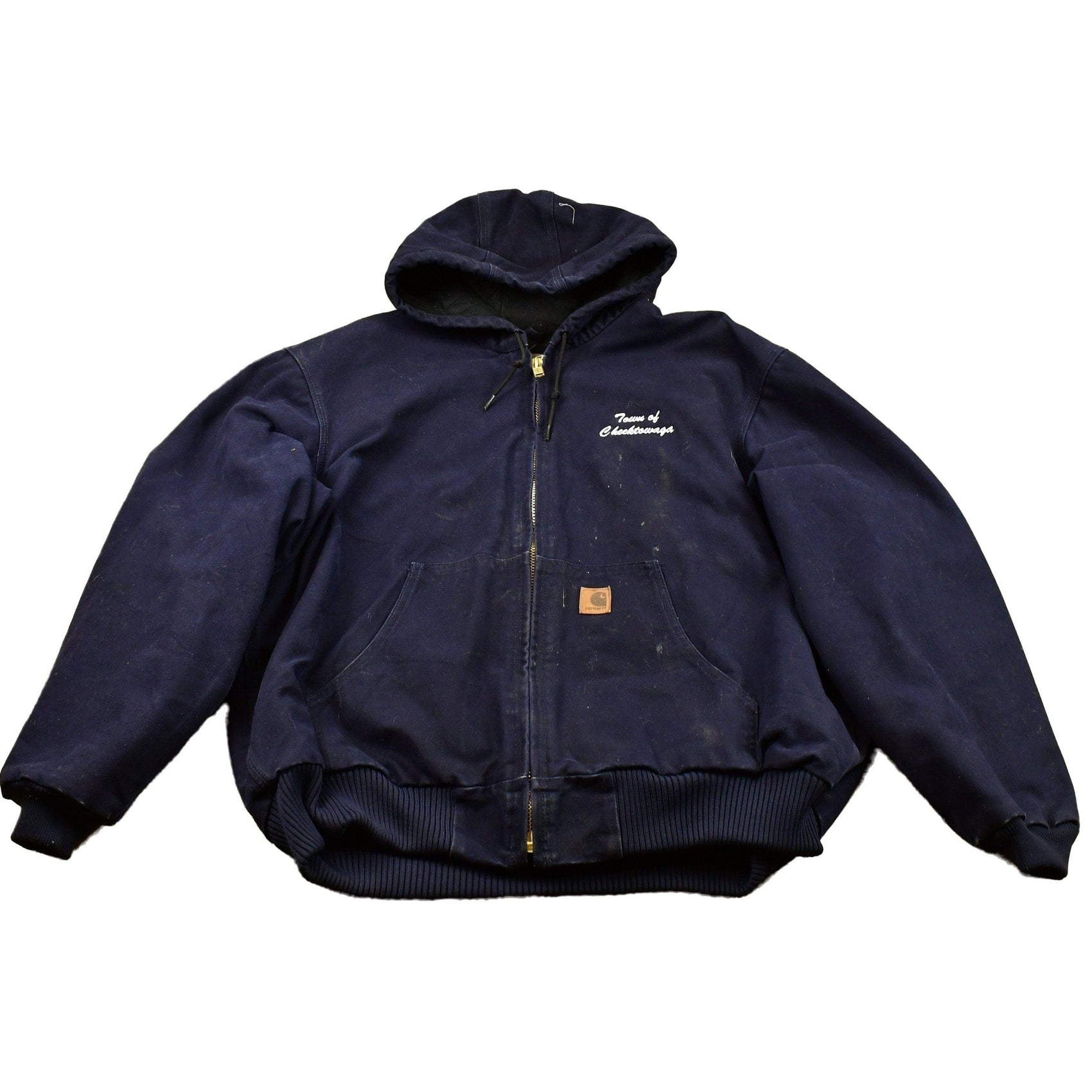 Vintage 1990s Carhartt Full Zip Hooded Workwear Jacket Men's XL