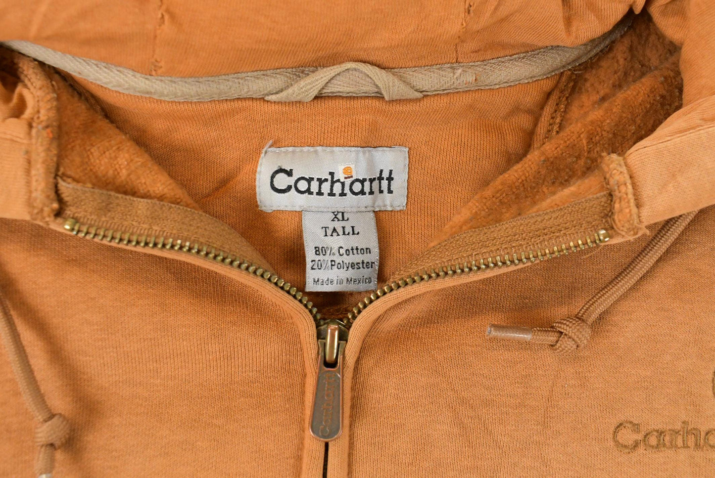 Vintage 1990s Carhartt Full Zip Hoodie Men's XL Tall from propervintagecanada