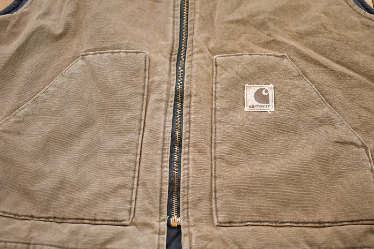 Vintage 1990s Carhartt Full Zip Insulated Vest Men's 3XL from propervintagecanada