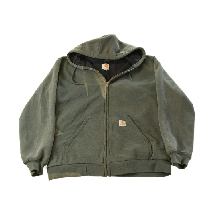 Vintage 1990s Carhartt Full Zip Thermal Lined Hoodie Jacket Men's Medium from propervintagecanada