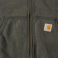 Vintage 1990s Carhartt Full Zip Thermal Lined Hoodie Jacket Men's XL Tall from propervintagecanada