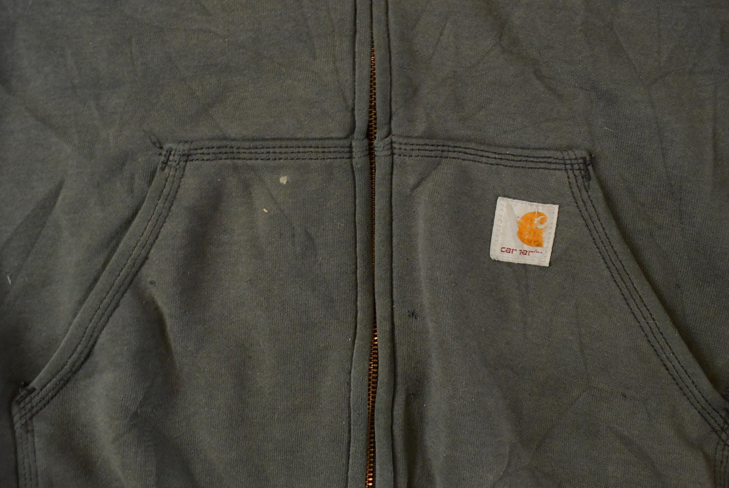 Vintage 1990s Carhartt Full Zip Thermal Lined Hoodie Jacket Men's XL Tall from propervintagecanada