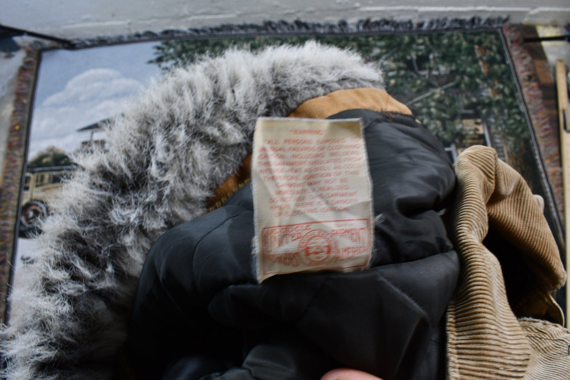 Vintage 1990s Carhartt Fur hood Full Zip Winter Workwear Chore Coat Men's XL from propervintagecanada