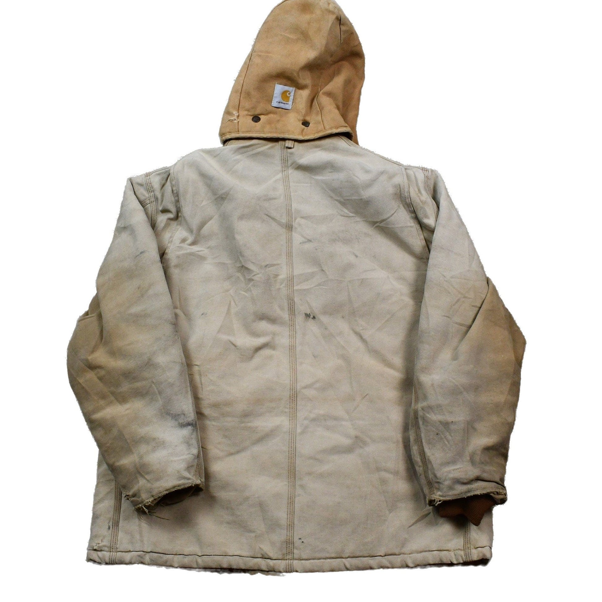 Vintage 1990s Carhartt Fur hood Full Zip Winter Workwear Chore Coat Men's XL from propervintagecanada