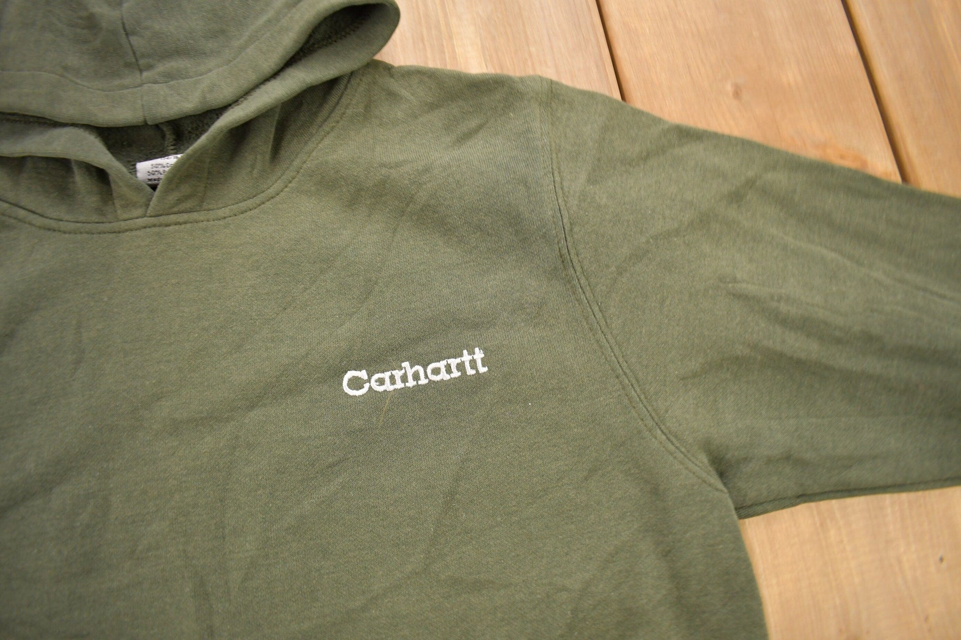 Vintage 1990s Carhartt Green Hoodie Men's XL from propervintagecanada
