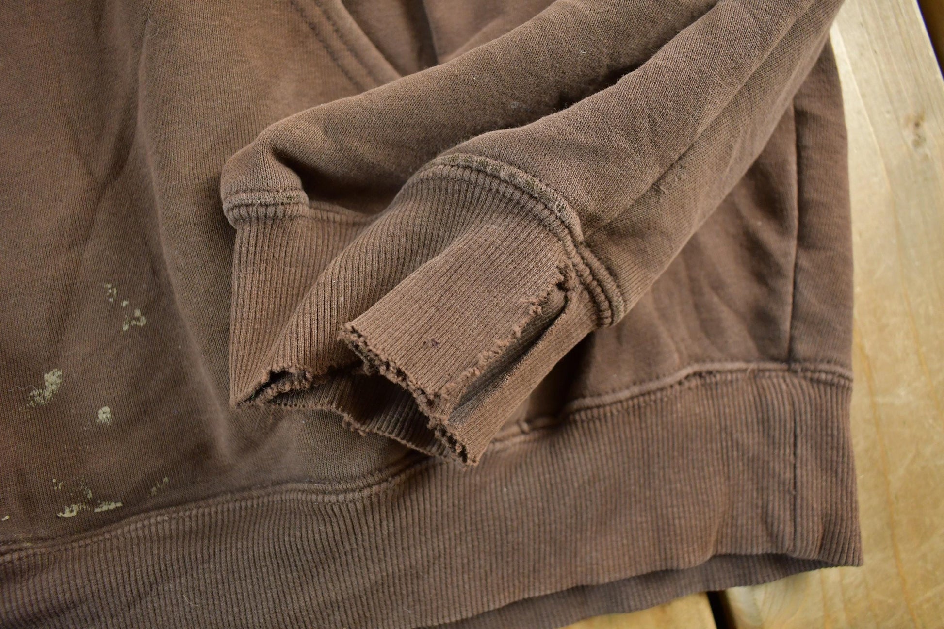 Vintage 1990s Carhartt Heavyweight Paint Distressed Hoodie Men's 2XL from propervintagecanada