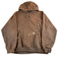 Vintage 1990s Carhartt Heavyweight Paint Distressed Hoodie Men's 2XL from propervintagecanada