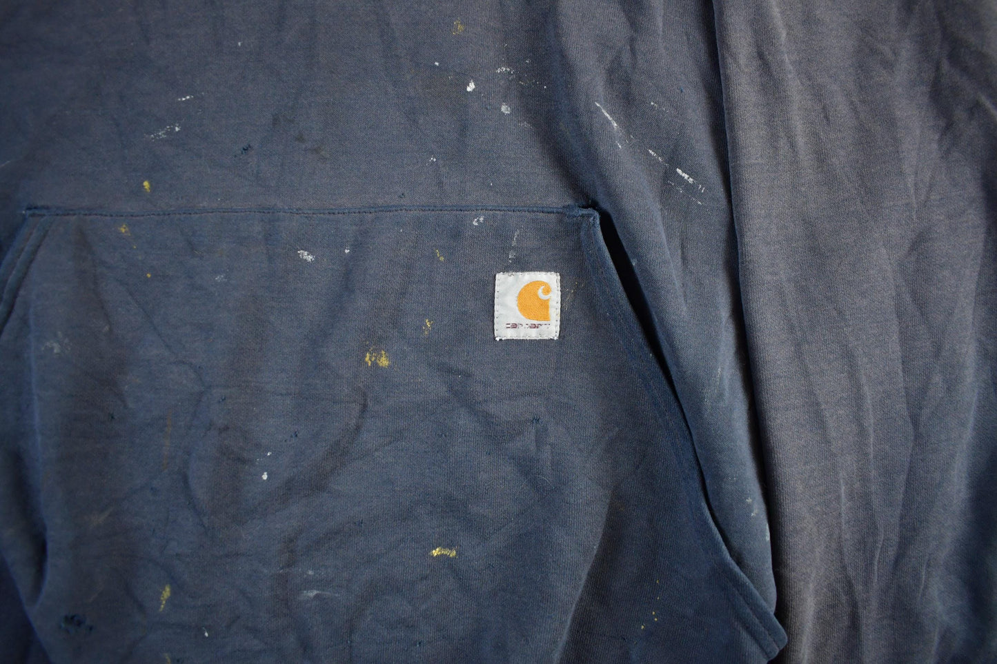 Vintage 1990s Carhartt Heavyweight Paint Distressed Hoodie Size 3XL Men's 3XL from propervintagecanada